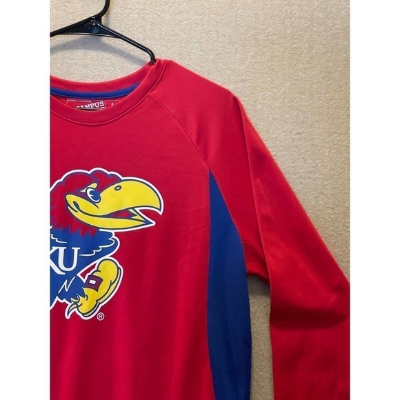 KU Jayhawks Shirt Men's Large Long Sleeve - Picture 4 of 12